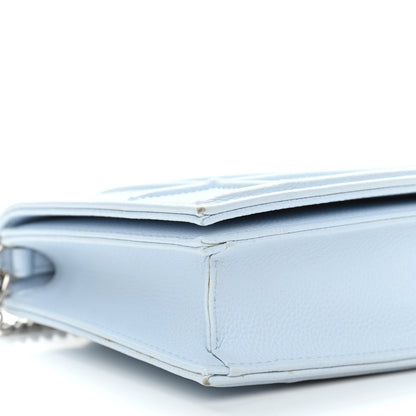 Christian Dior Calfskin Large Diorama Croisiere Chain Wallet Light Blue 8 of 16