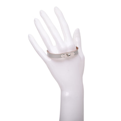 Hermes Tadelakt Micro Kelly Bracelet S Gris Perle 2 of 7