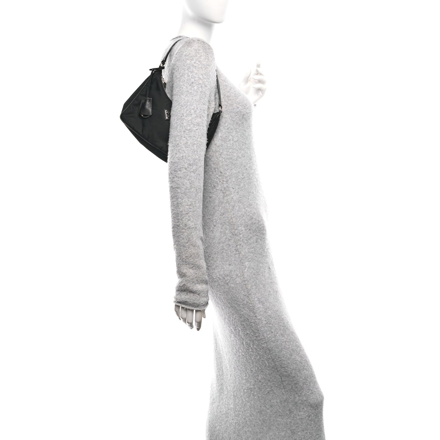 Tessuto Nylon Saffiano Mini Re-Edition 2005 Bag Black