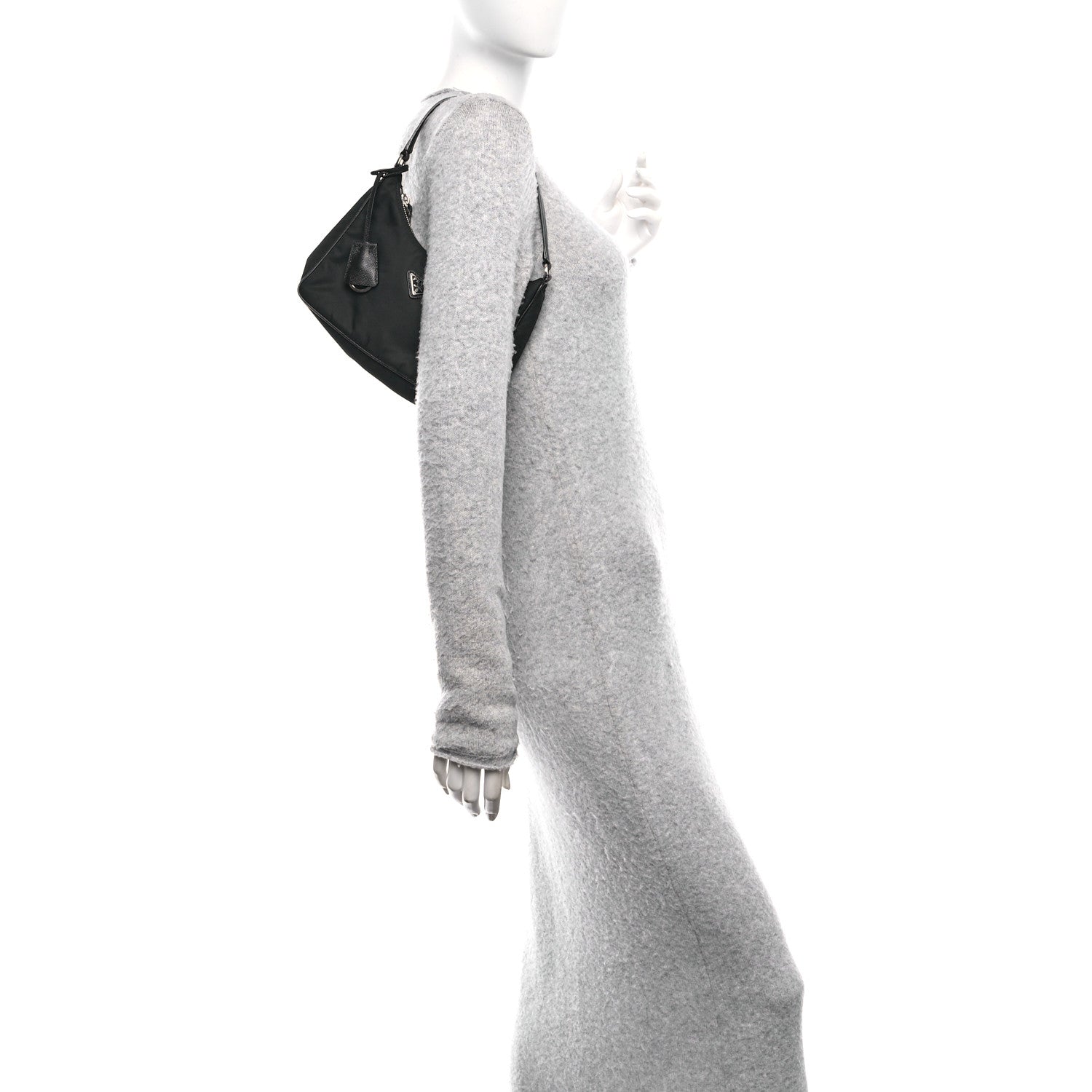 Prada Tessuto Nylon Saffiano Mini Re-Edition 2005 Bag Black 2 of 11