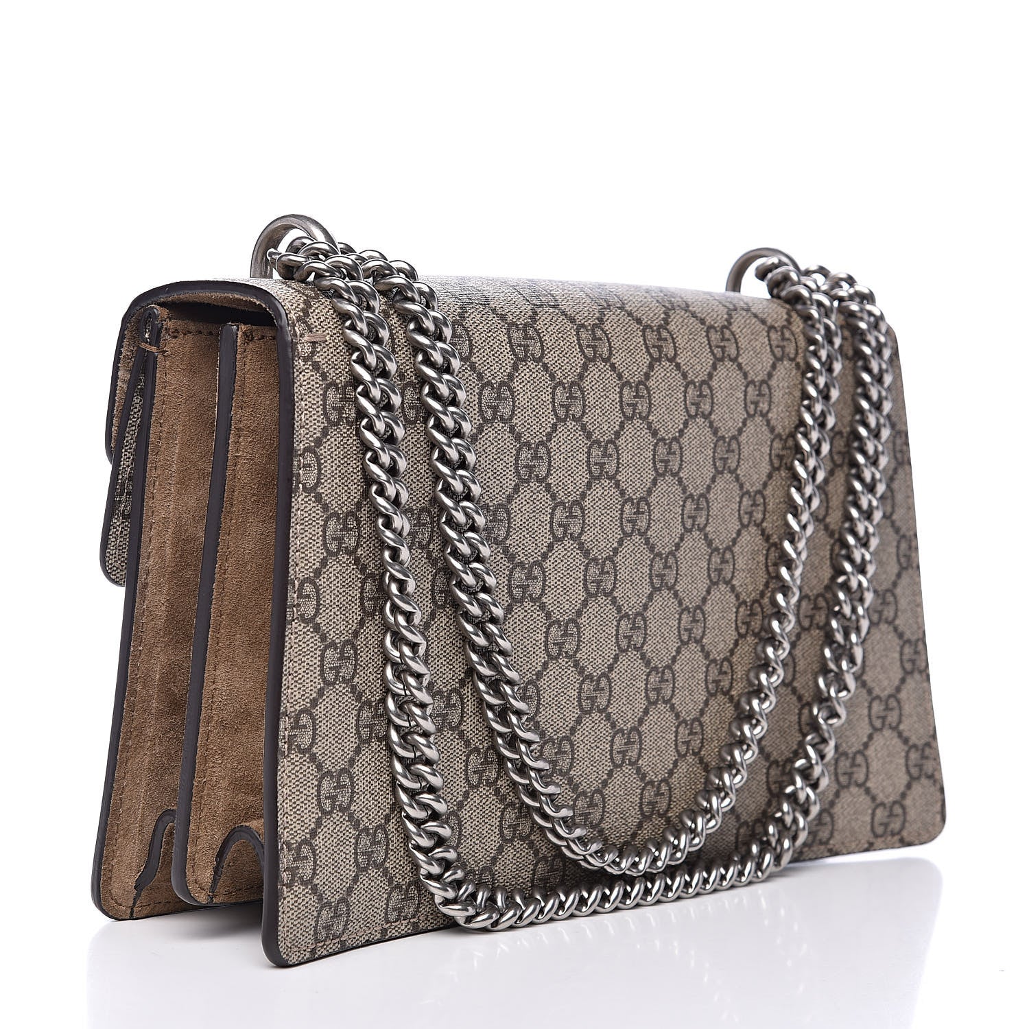 Gucci GG Supreme Monogram Small Dionysus Shoulder Bag Taupe 3 of 14