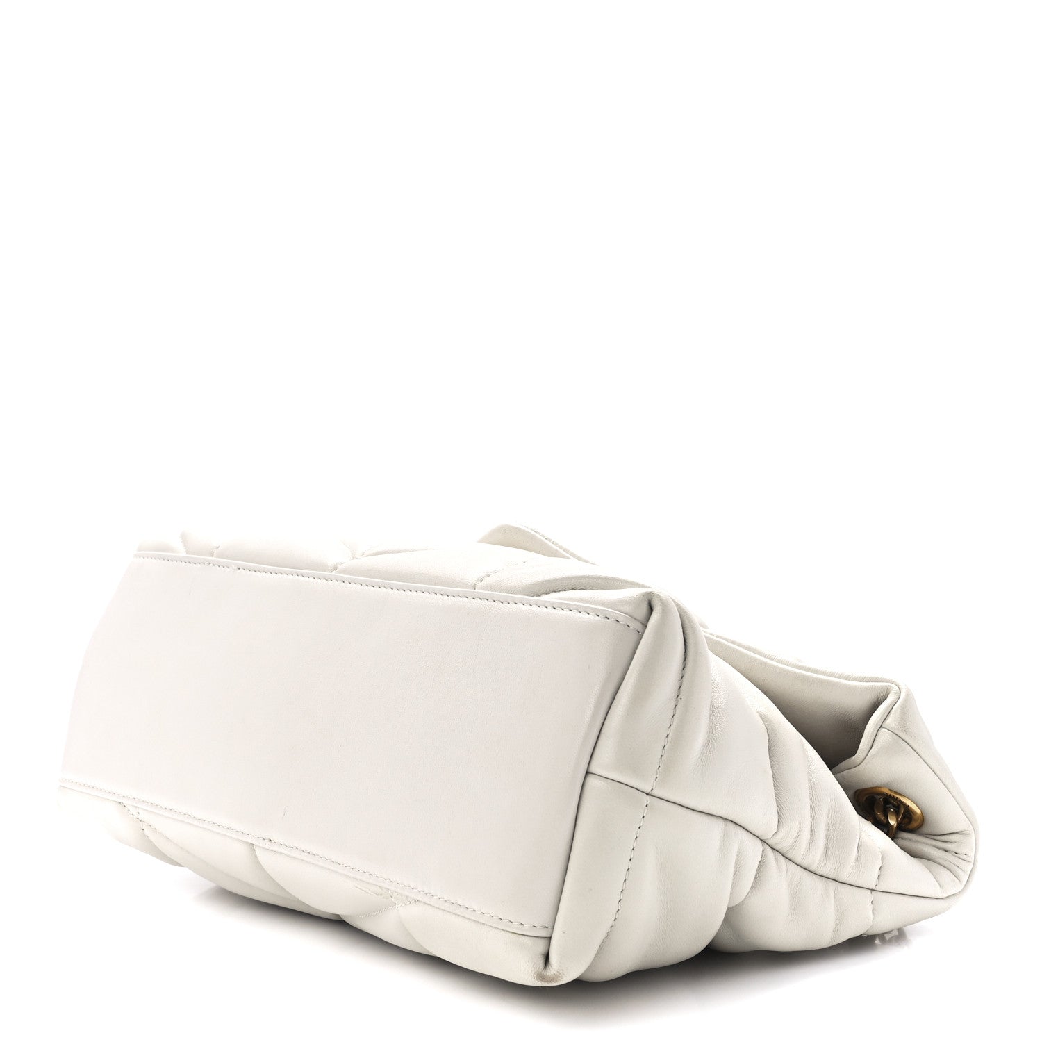Saint Laurent Lambskin Quilted Small Loulou Puffer Monogram Chain Satchel Crema Soft 10 of 12