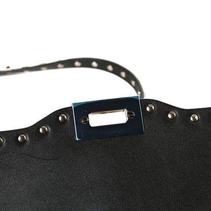 Valentino Garavani Vitello Medium Rockstud Flip Lock Crossbody Bag Black 13 of 13