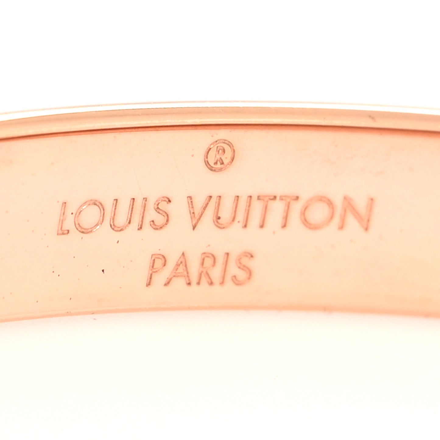 Brass Monogram Nanogram Cuff M Pink Gold