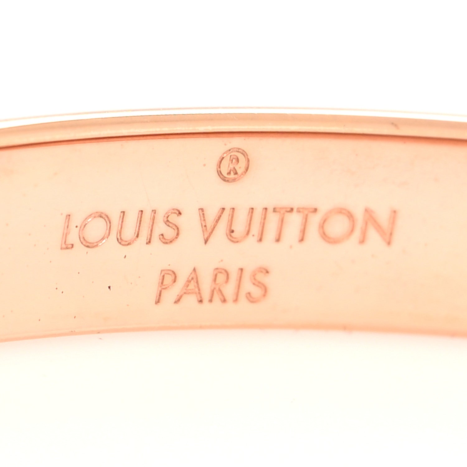 Louis Vuitton Brass Monogram Nanogram Cuff M Pink Gold 4 of 5