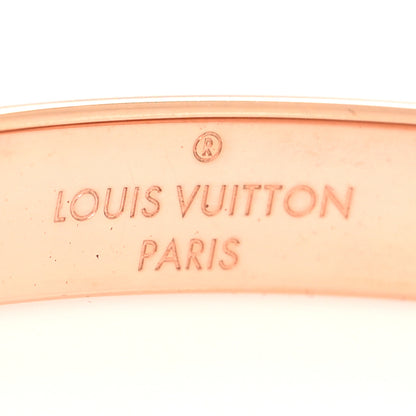 Louis Vuitton Brass Monogram Nanogram Cuff M Pink Gold 4 of 5