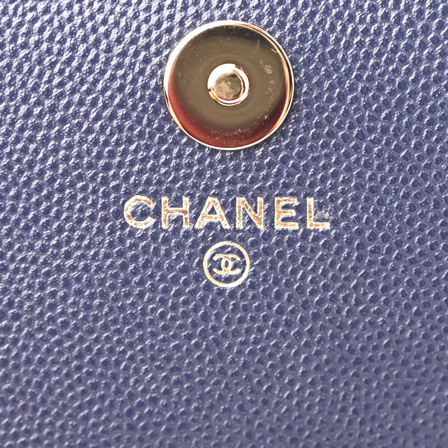 Chanel Caviar Quilted Pocket Twins Clutch With Chain Navy Blue 6 of 12
