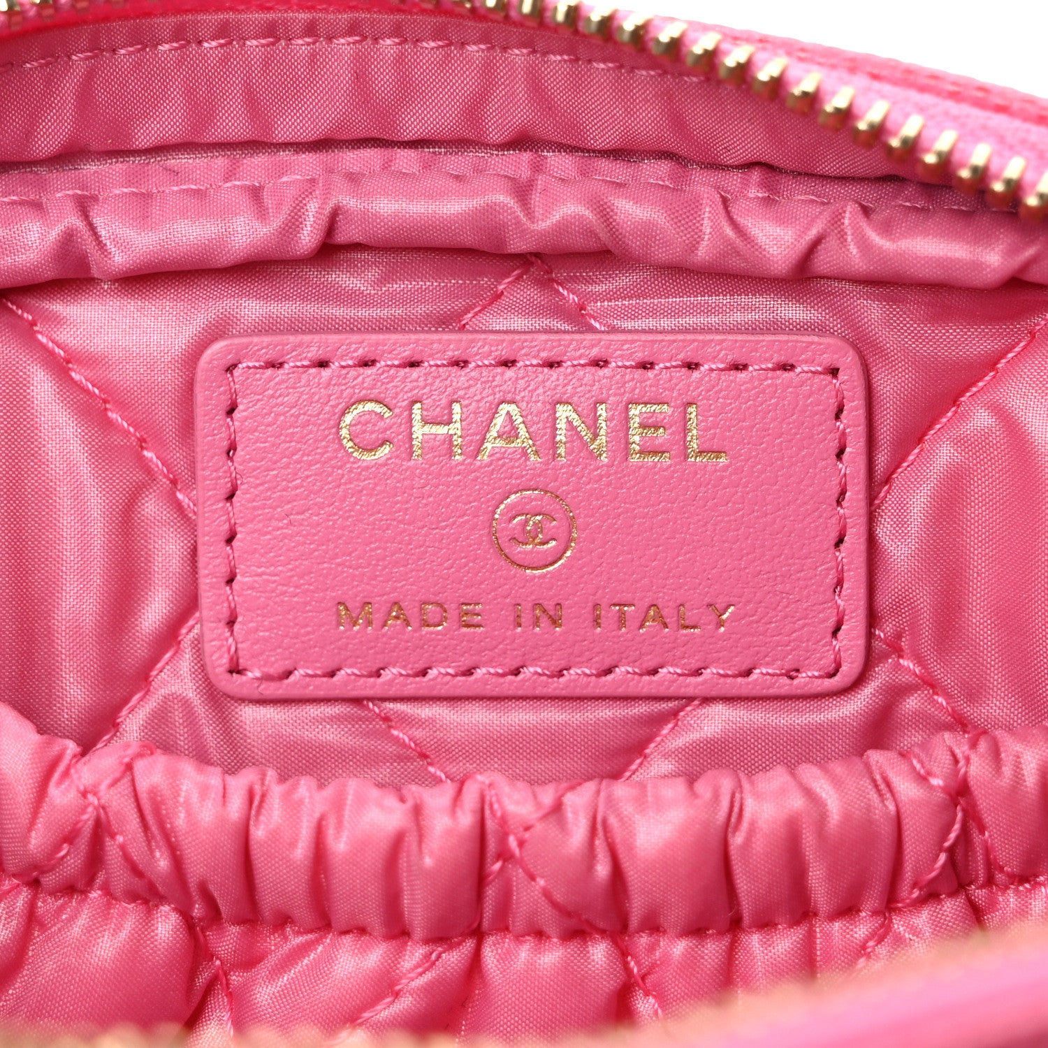 Chanel Caviar Quilted Small Curvy Pouch Cosmetic Case Pink 6 of 8