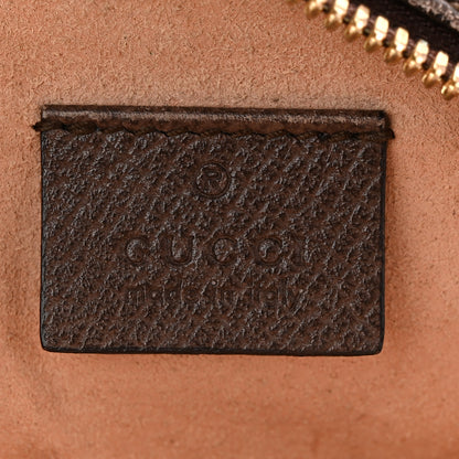Gucci GG Supreme Monogram Web Mini Ophidia Round Shoulder Bag Brown 6 of 10