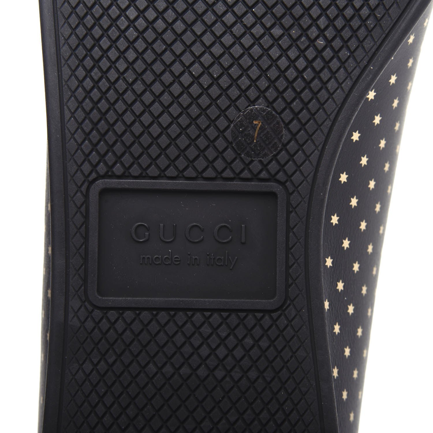 Gucci X SEGA Calfskin GUCCY Stars Mens Falacer Sneakers 7 Black 9 of 10
