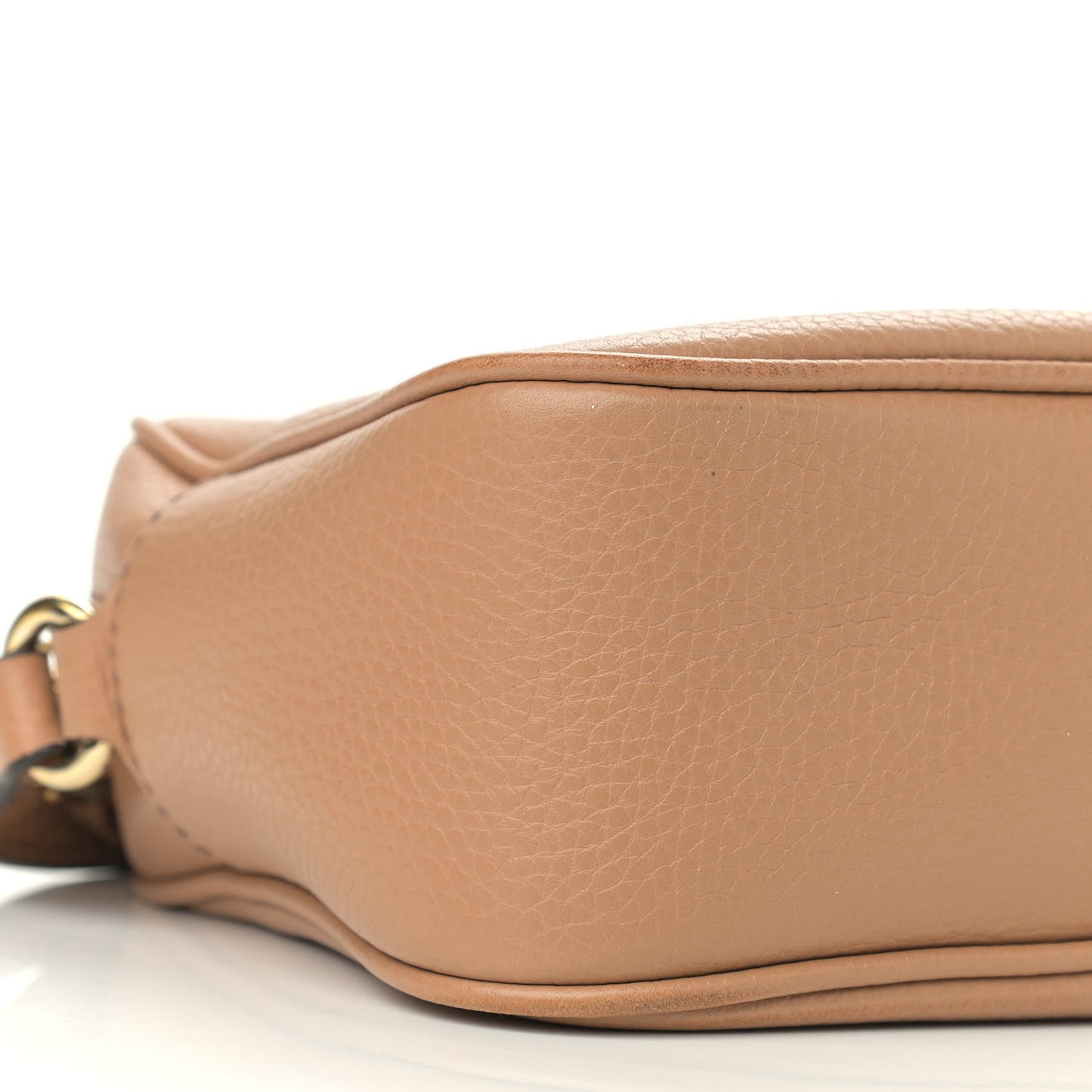 Pebbled Calfskin Small Soho Disco Bag Camelia