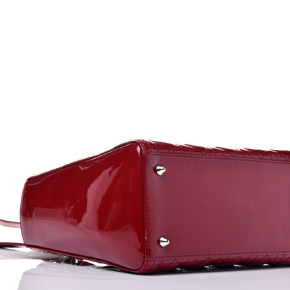 Christian Dior Patent Cannage Medium Lady Dior Red 8 of 11