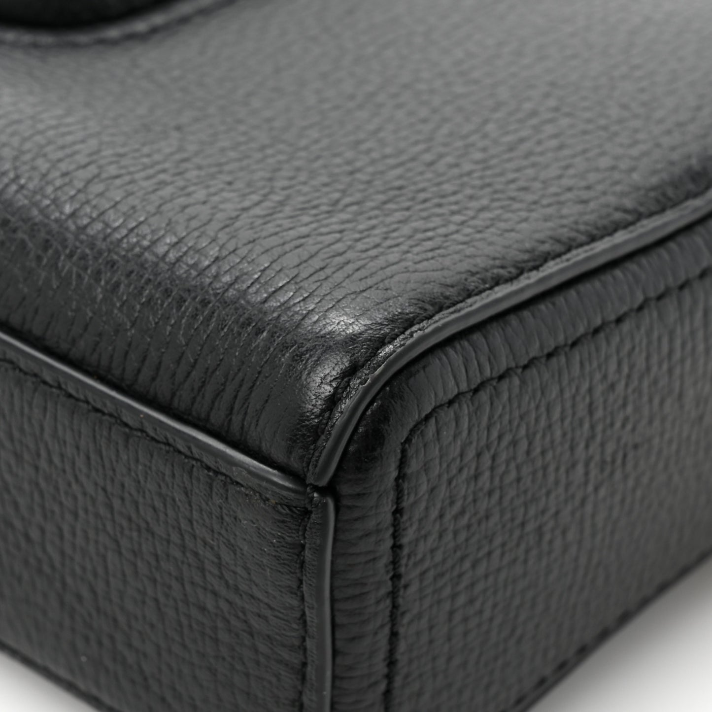 Calfskin Shutter Camera Crossbody Bag Black