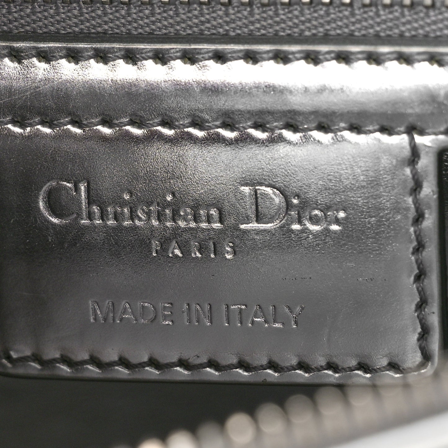 Metallic Patent Calfskin Medium Lady Dior Silver