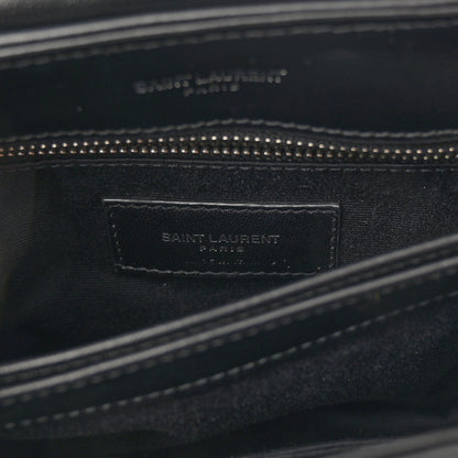 Saint Laurent Calfskin Y Quilted Monogram Toy Loulou Crossbody Bag Black 6 of 12