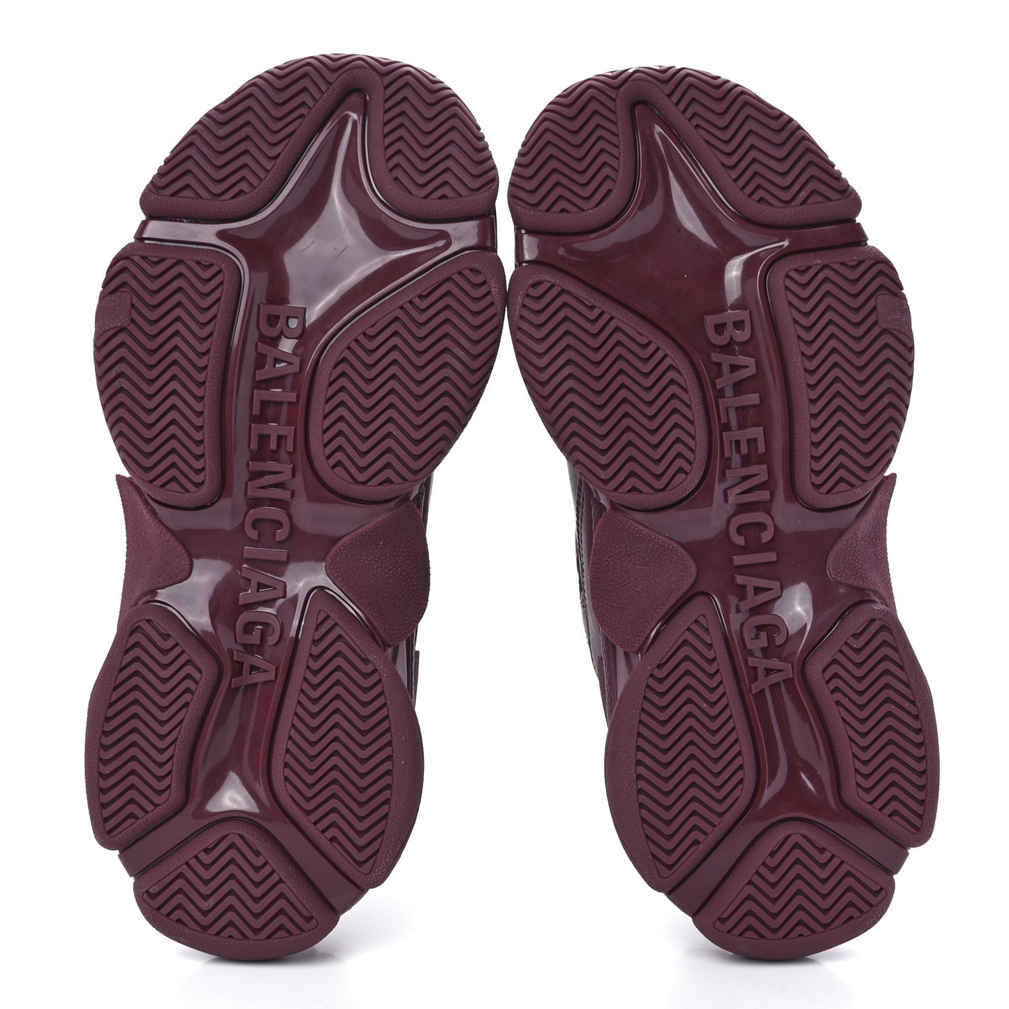 Fabric Womens Triple S Sneakers 37 Burgundy