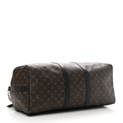 Louis Vuitton Monogram Macassar Keepall Bandouliere 55 4 of 11
