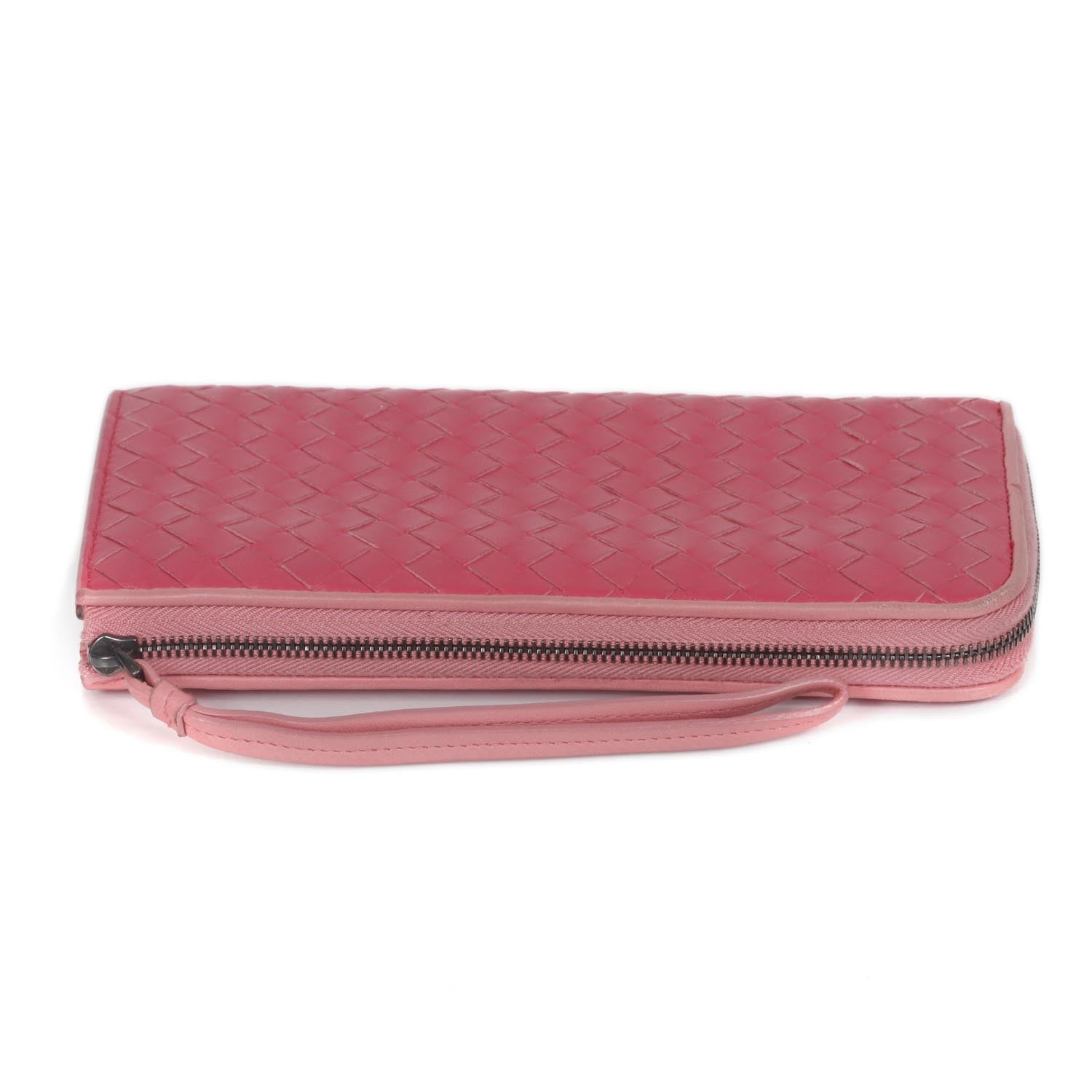 Bottega Veneta Nappa Intrecciato Zip Around Wallet Petal Pink 4 of 11