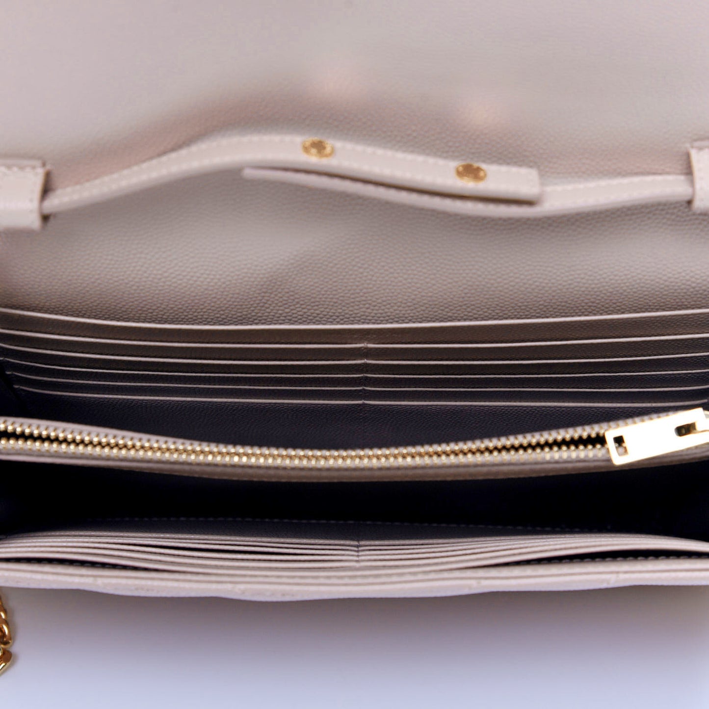 Grain De Poudre Matelasse Chevron Monogram Chain Wallet Pale Pink