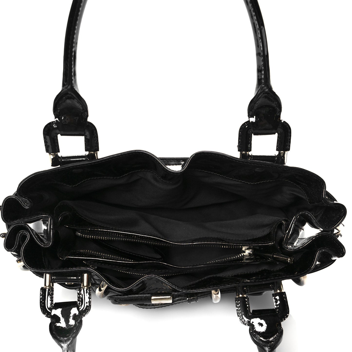 Patent Quilted Beaton Black