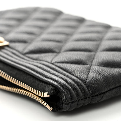 Chanel Caviar Quilted Small Boy Cosmetic Case Black 9 of 9
