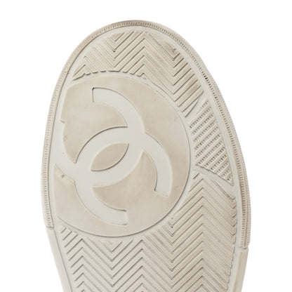 Chanel Calfskin Womens CC Logo Sneakers 37 White 10 of 16