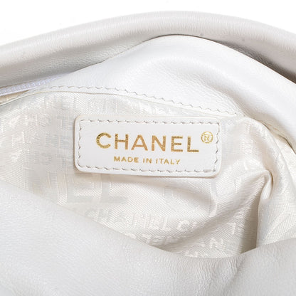 Chanel Calfskin CC Bucket Hobo White 6 of 7