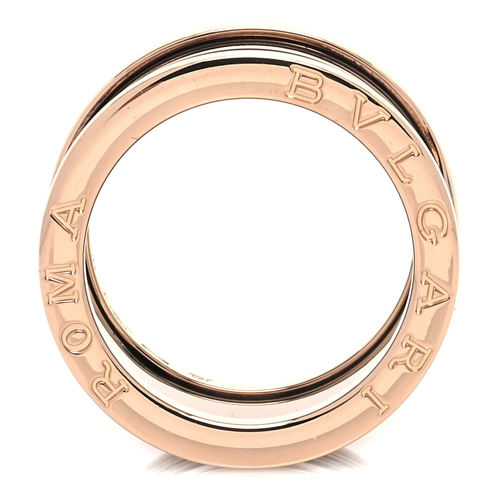 18K Rose Gold Bronze Cermet Roma B.Zero1 Four-Band Ring 56 7.5