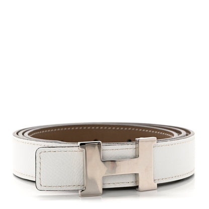 Hermes Swift Epsom 24mm Mini H Belt 85 34 Etoupe White 1 of 7