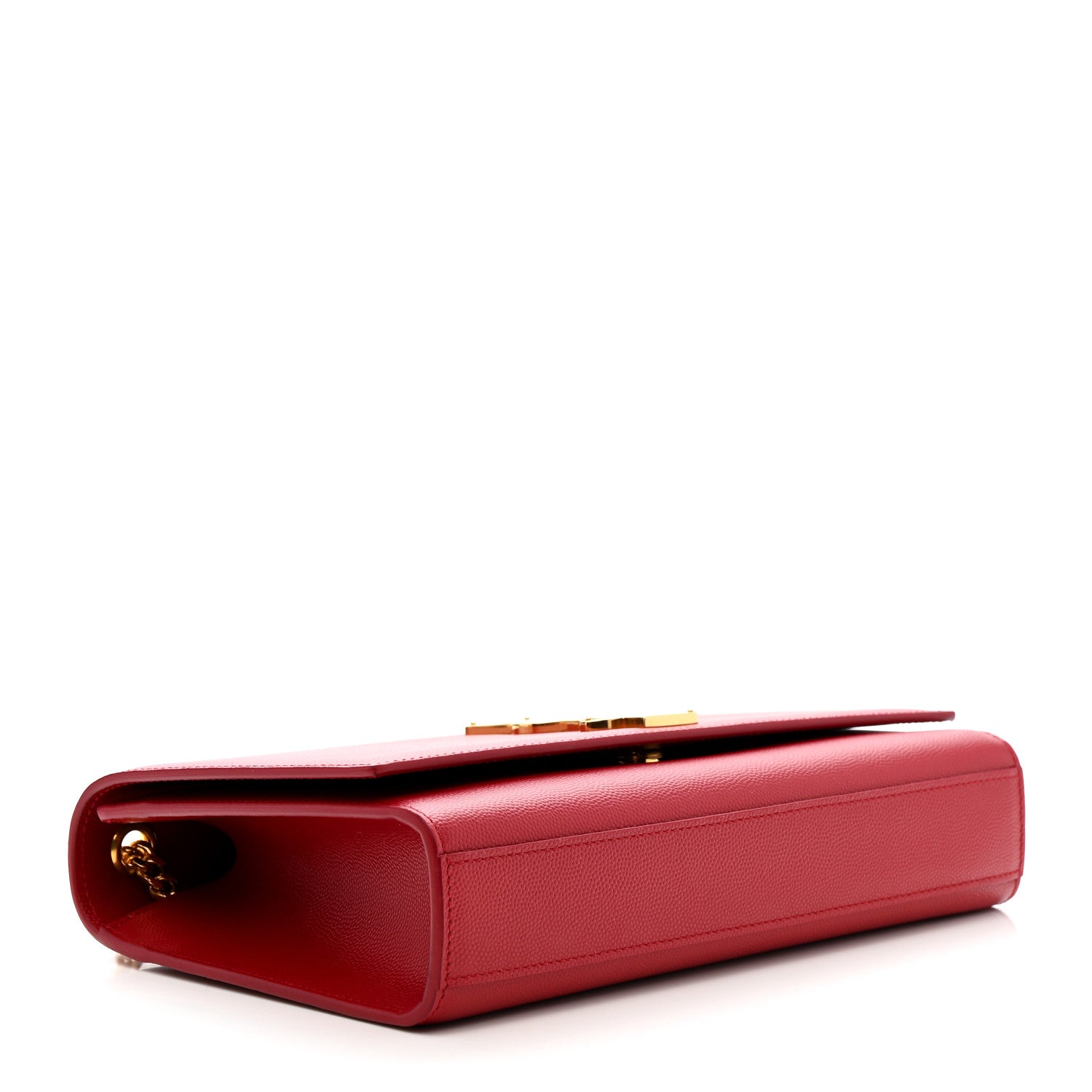 Saint Laurent Grain De Poudre Medium Monogram Kate Satchel Red 4 of 10