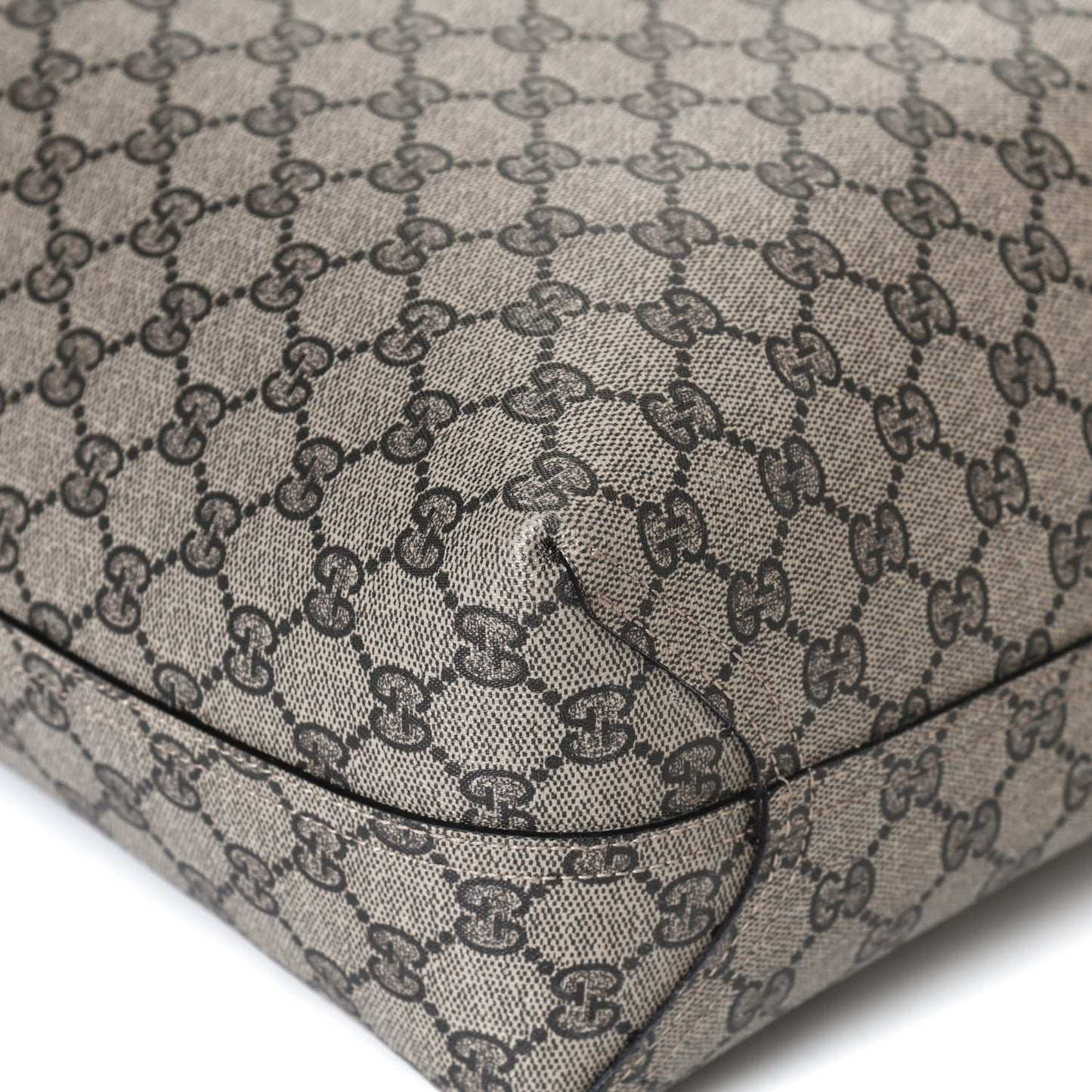 GG Supreme Monogram Large Reversible Tote Beige Black