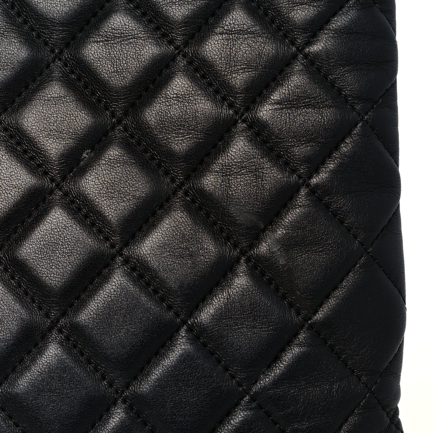 Chanel Lambskin Quilted Large Cosmetic Case Black 11 of 11