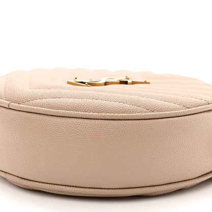 Saint Laurent Grain De Poudre Matelasse Chevron Quilted Vinyle Round Camera Bag 10 of 12