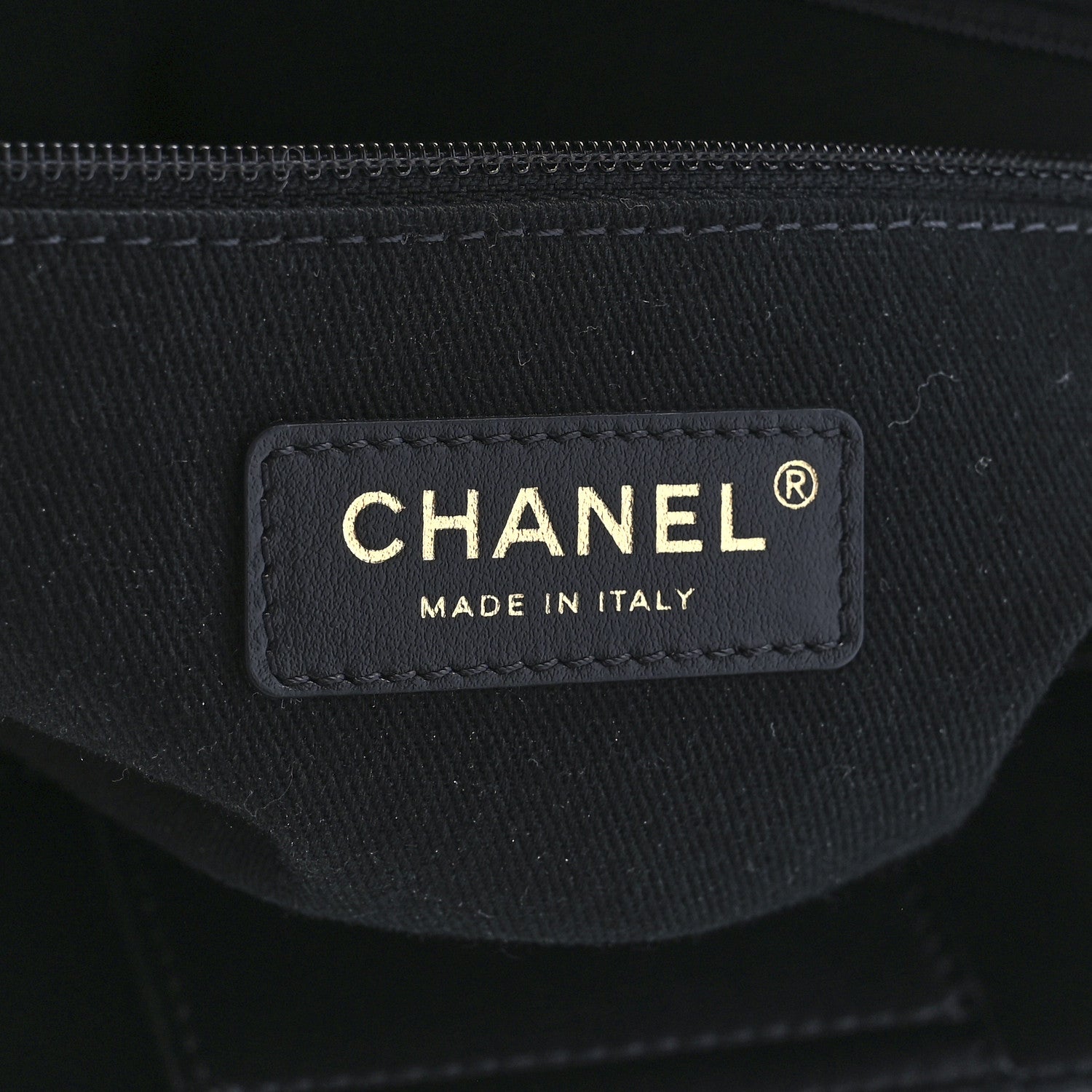 Chanel Calfskin Knit Medium Deauville Tote Black Beige 6 of 11