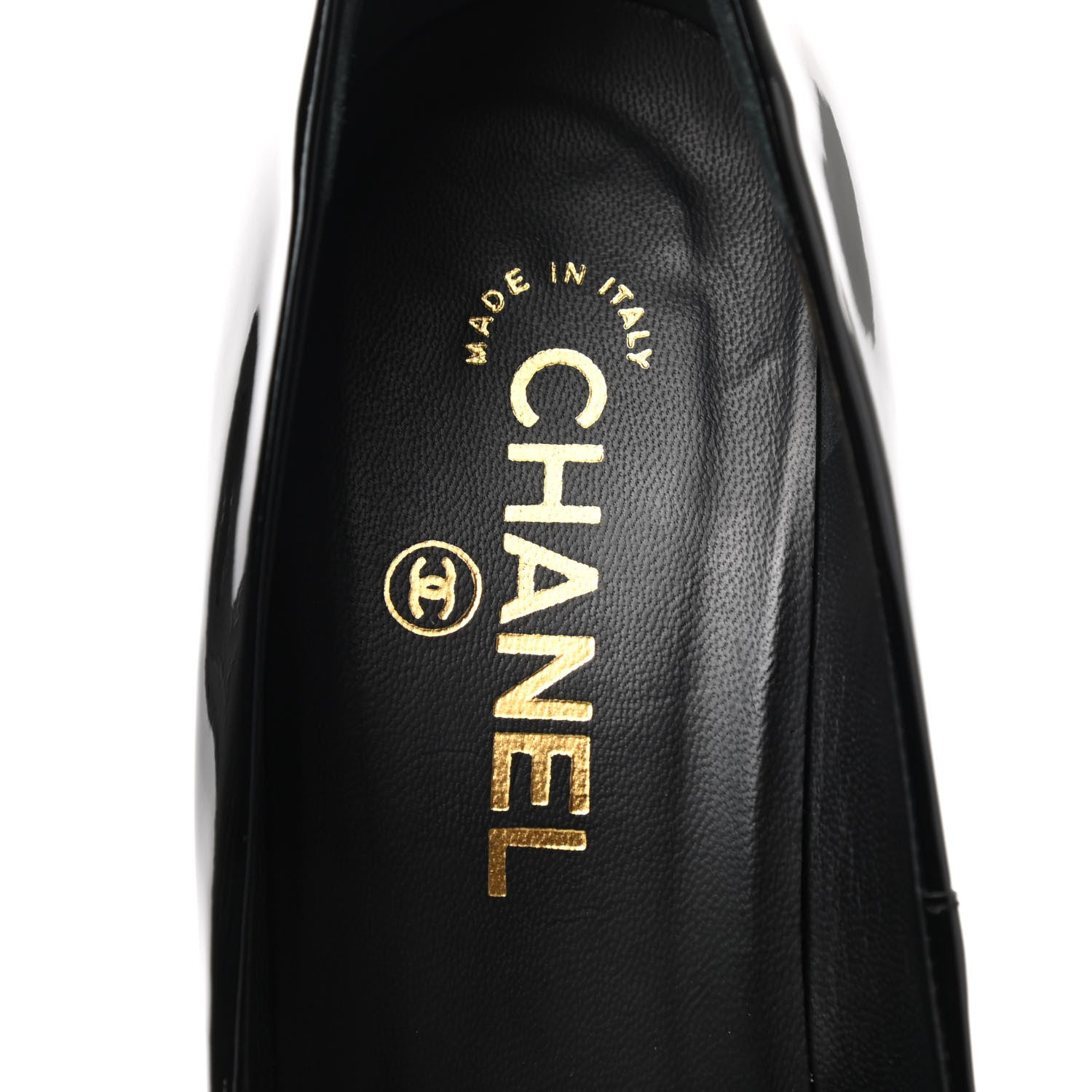 Chanel Patent Logo Pumps 36.5 Black 6 of 10
