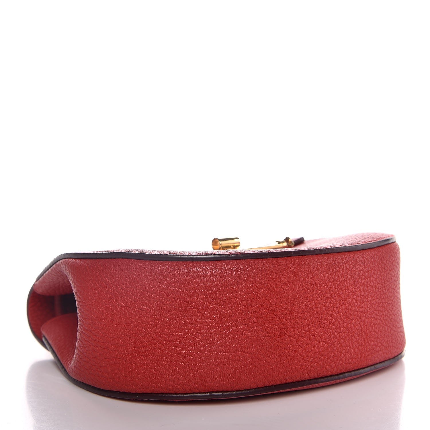 Chloe Grained Lambskin Mini Drew Shoulder Bag Plaid Red 4 of 7