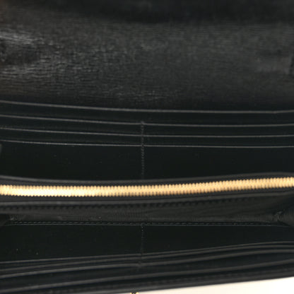 Gucci Azalea Calfskin GG Monogram Bi-Color Debossed Jackie 1961 Chain Wallet Mystic White Black 6 of 10