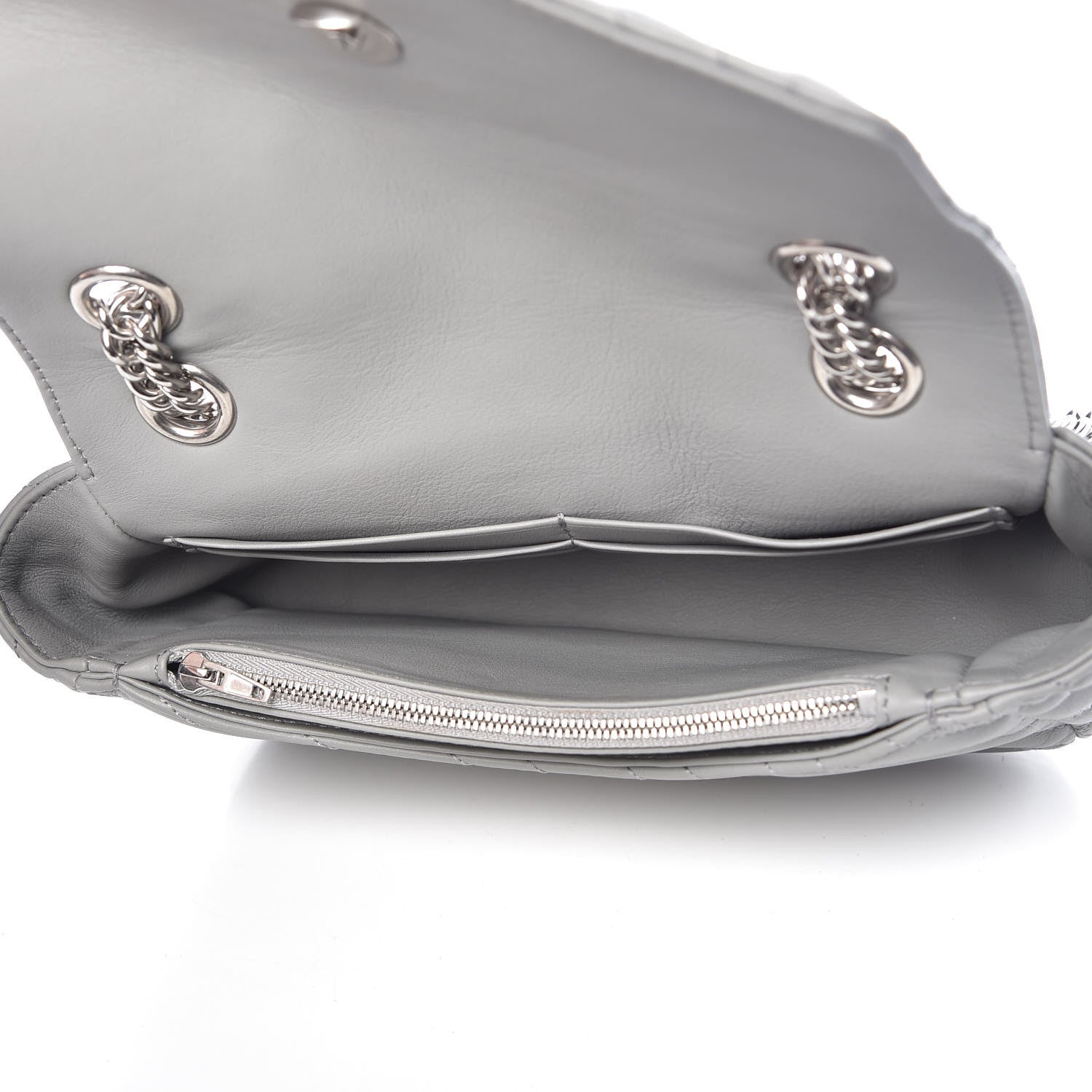 Balenciaga Calfskin Logo Matelasse S BB Round Shoulder Bag Gris Haussmannien 5 of 9