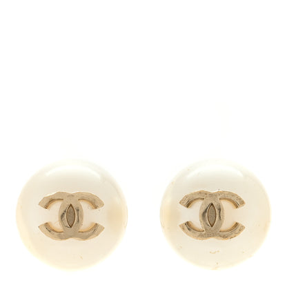 Chanel Pearl CC Chain Drop Earrings Gold 4 of 4