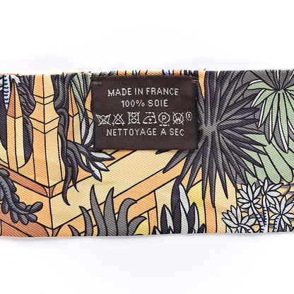 Hermes Silk Animapolis Twilly Ocre Bleu Vert 3 of 5