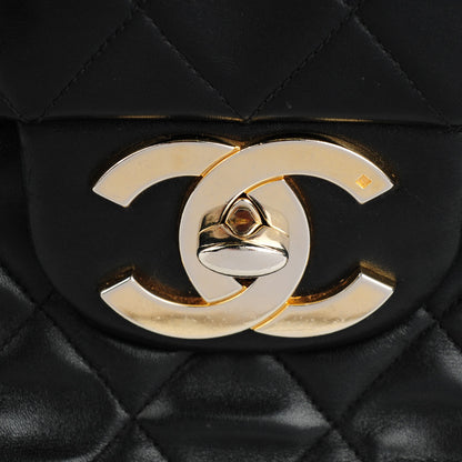 Chanel Lambskin Quilted XL Jumbo Single Flap Black 9 of 10