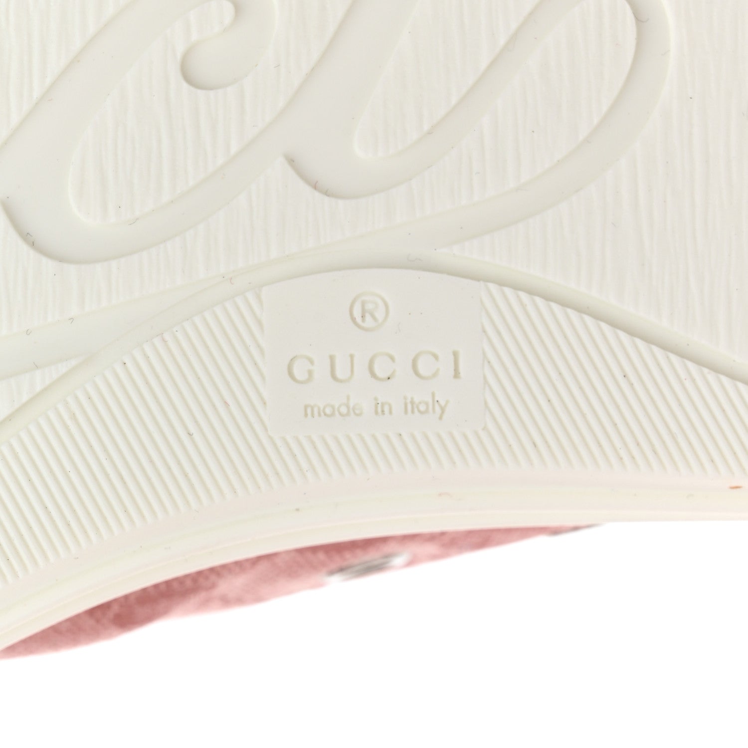 Gucci GG Monogram Calfskin Womens Low Top Sneakers 38.5 Pink Soft Pink 8 of 9