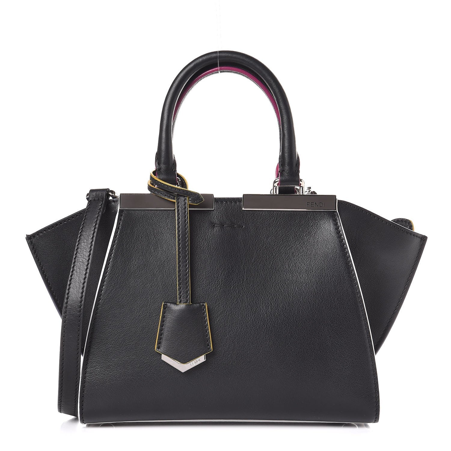 Fendi Vitello Dolce Mini 3Jours Tote Black 1 of 7