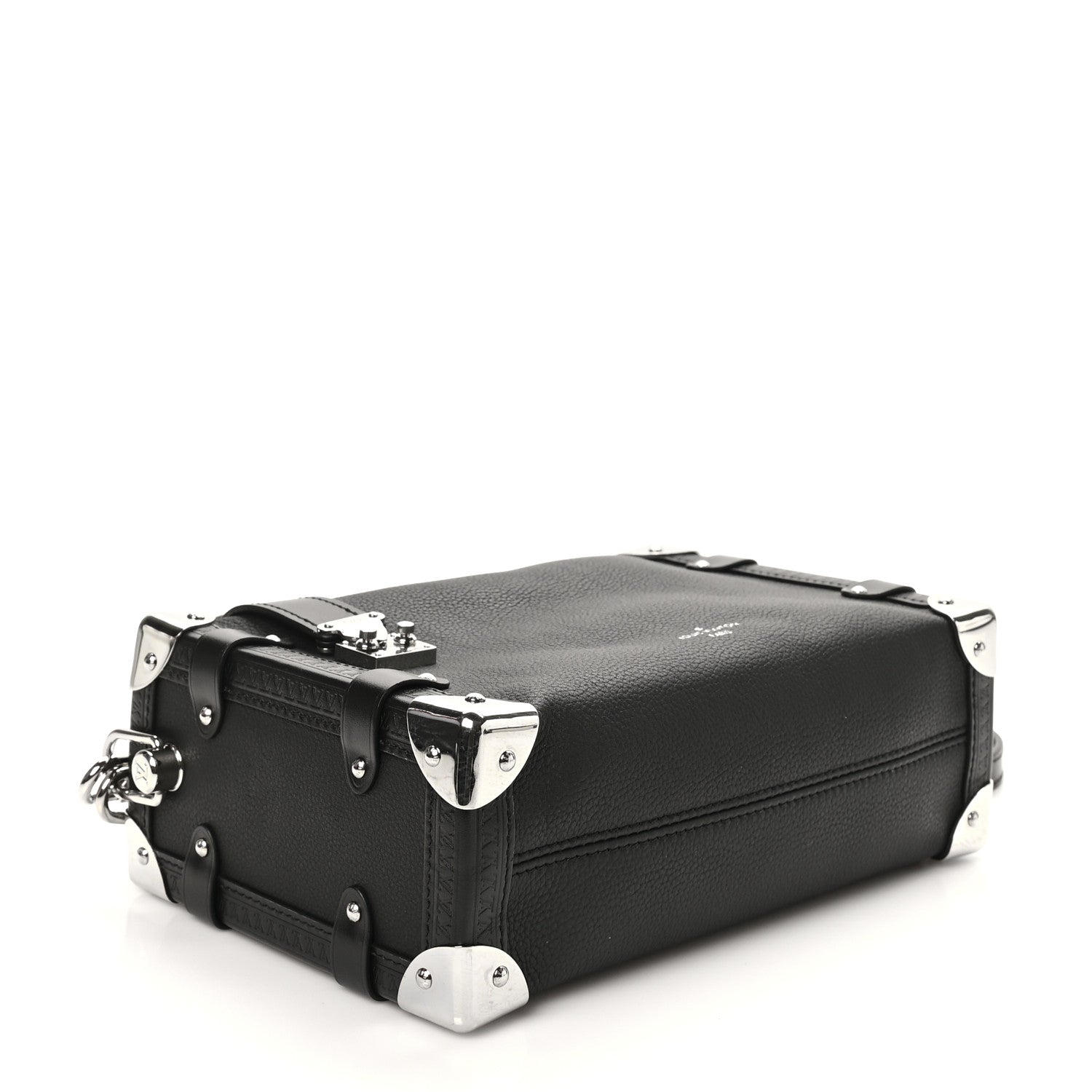 Louis Vuitton Calfskin Side Trunk MM Black 4 of 9