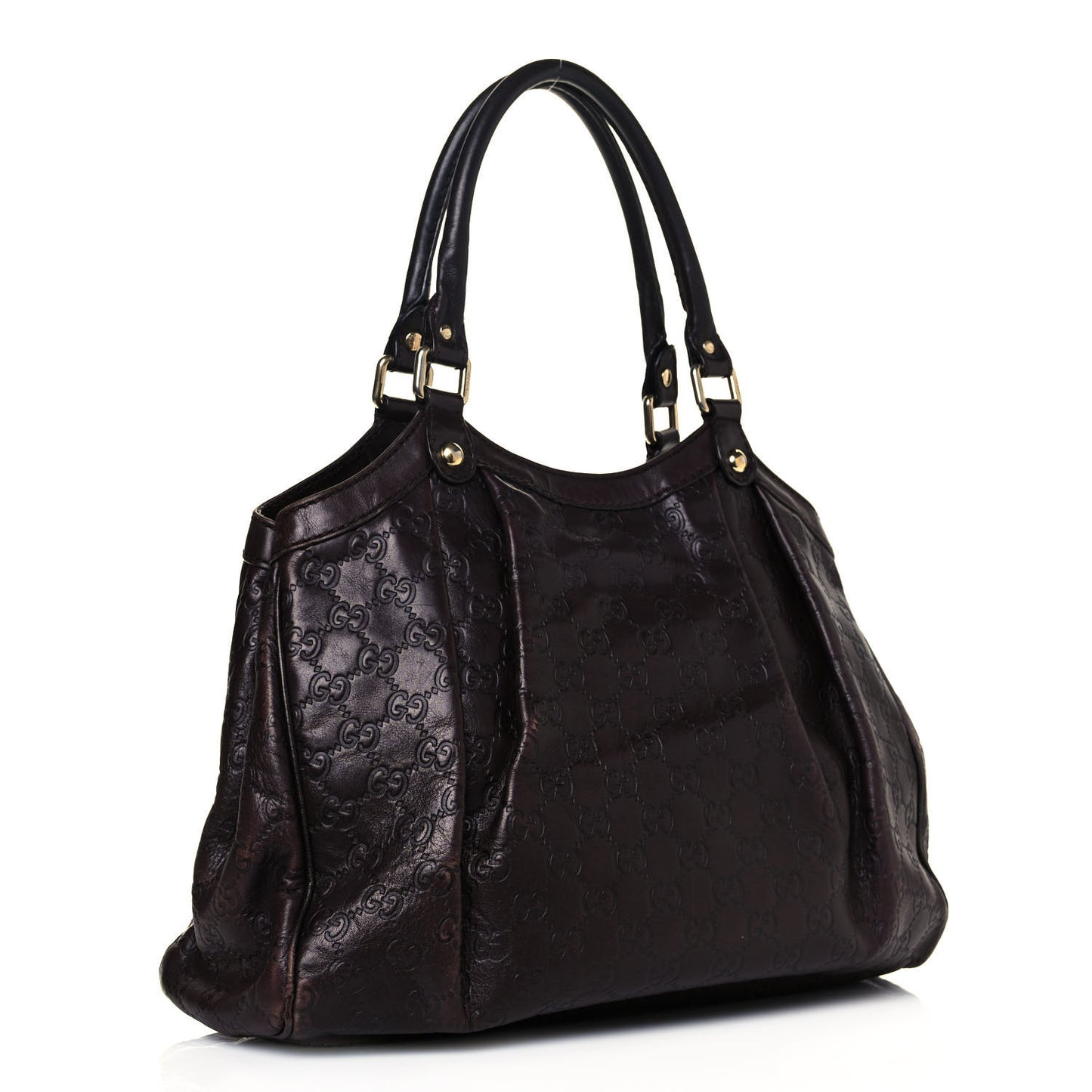 Guccissima Medium Sukey Tote Chocolate
