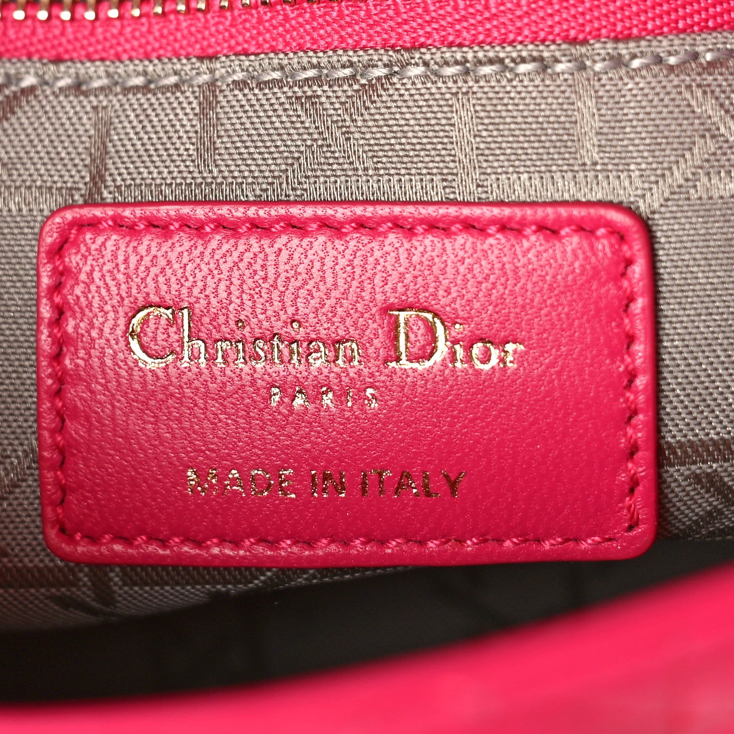 Christian Dior Lambskin Cannage Mini Lady Dior Fuchsia 6 of 8