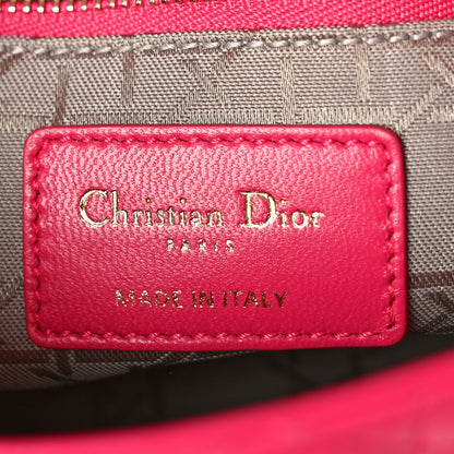 Christian Dior Lambskin Cannage Mini Lady Dior Fuchsia 6 of 8