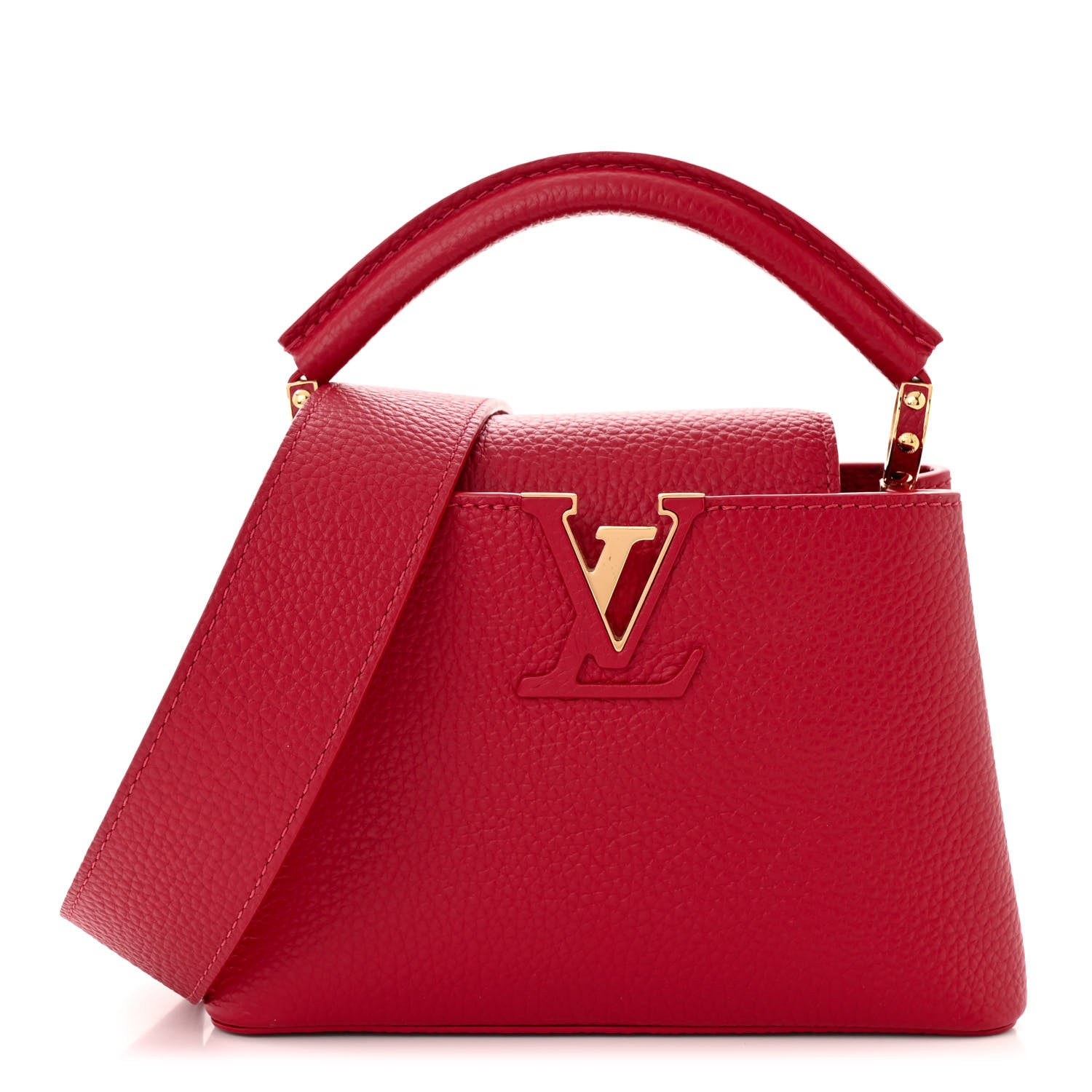 Louis Vuitton Taurillon Mini Capucines Scarlet 1 of 10