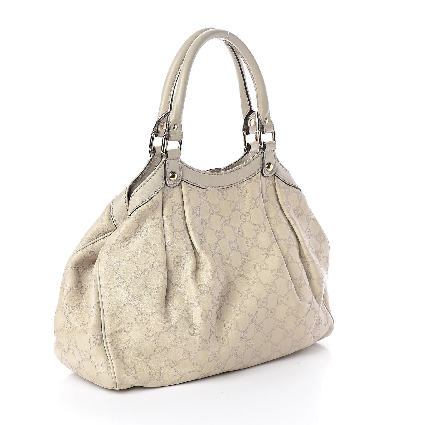 Guccissima Medium Sukey Tote Mystic White