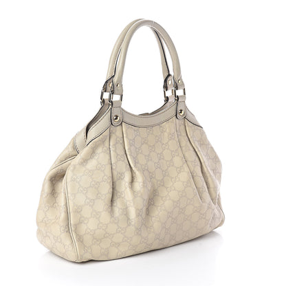 Gucci Guccissima Medium Sukey Tote Mystic White 3 of 9